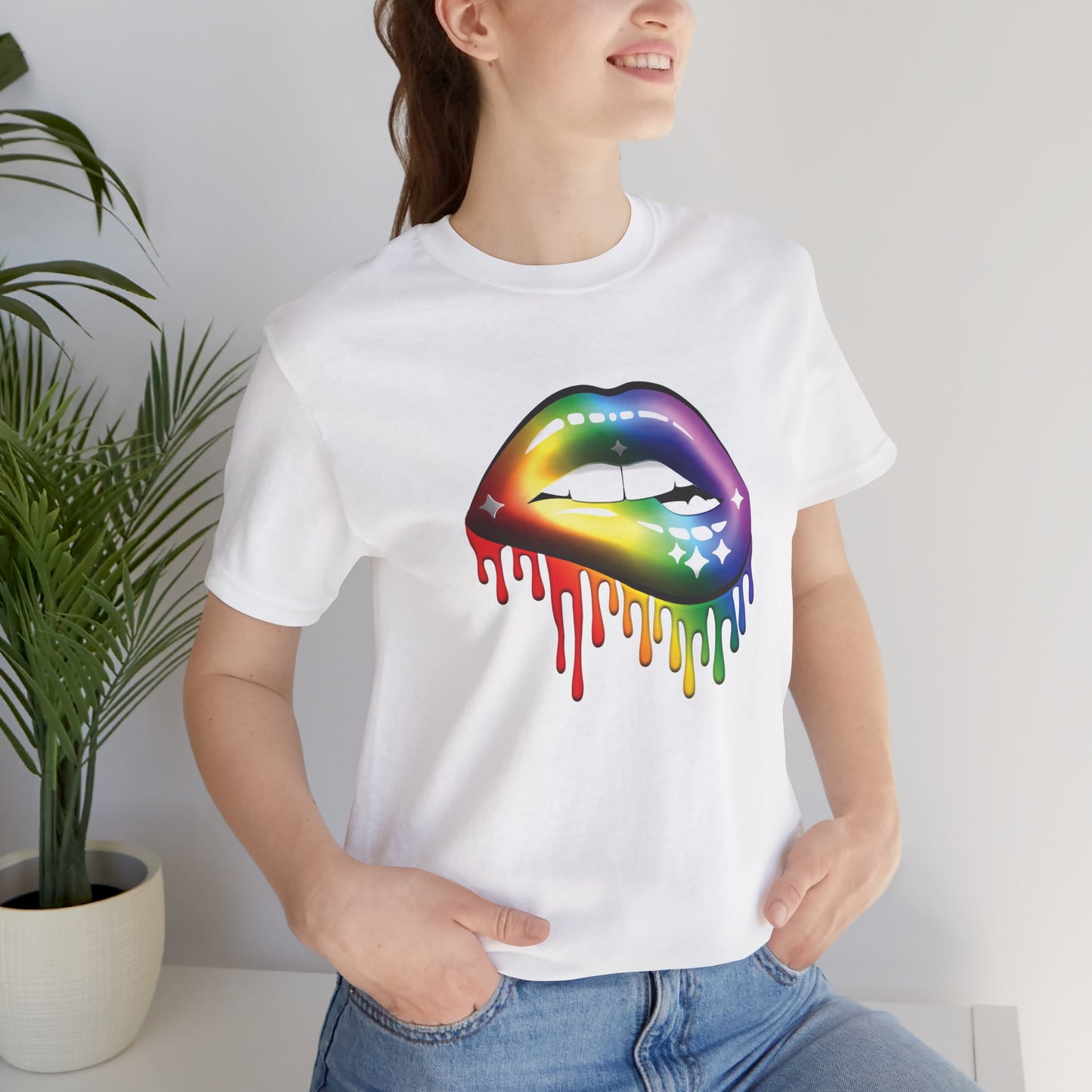 Rainbow Drip Lips T-Shirt — Pride Graphic Tee