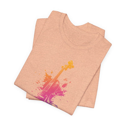 Colorful Violin Splash T-Shirt — Watercolor Musician Tee for Violinists & Music Lovers