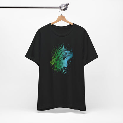 Iguana Splash T‑Shirt — Watercolor Reptile Graphic Tee