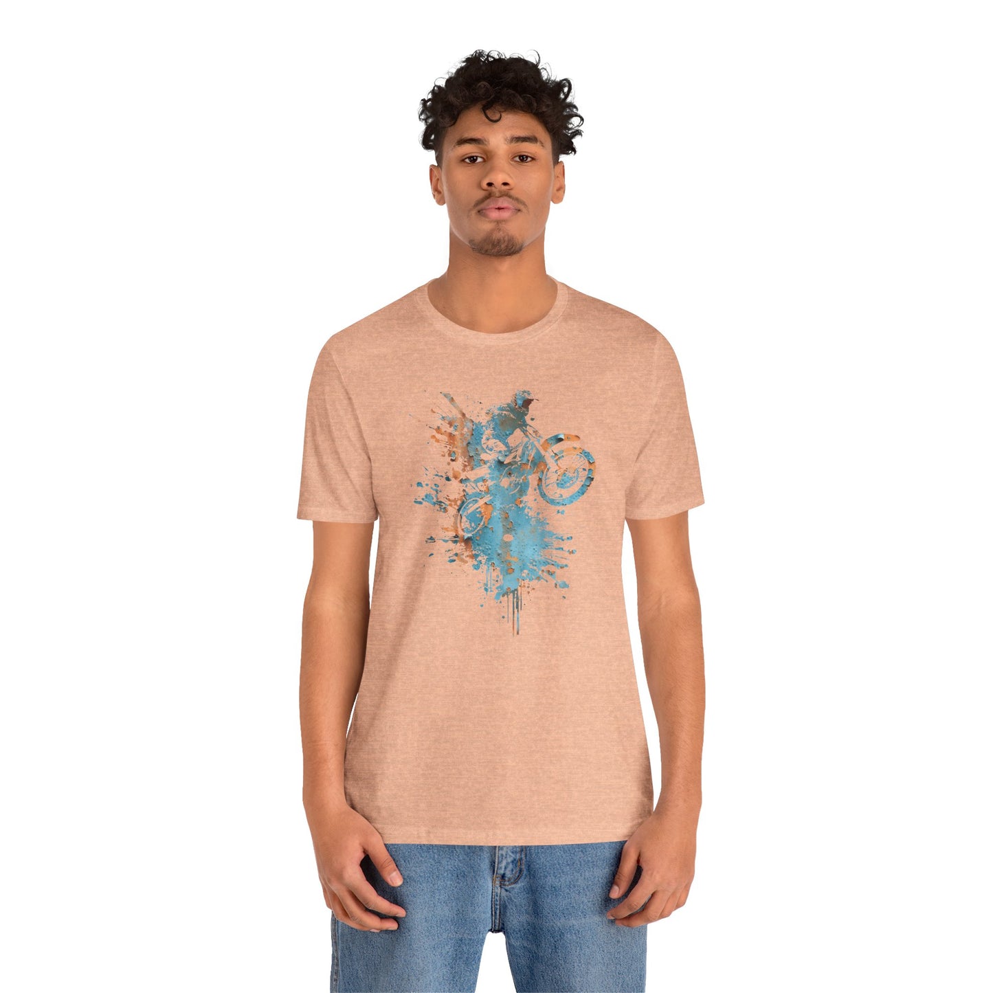 Motocross Splash Graphic Tee — Dirt Bike Rider Art T-Shirt