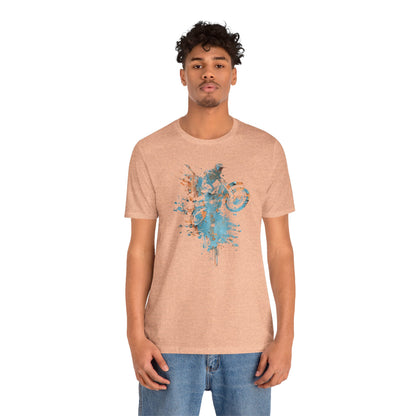 Motocross Splash Graphic Tee — Dirt Bike Rider Art T-Shirt