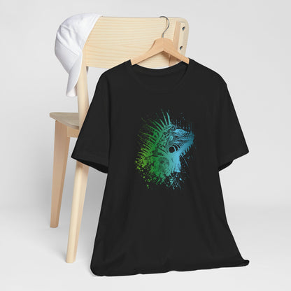 Iguana Splash T‑Shirt — Watercolor Reptile Graphic Tee
