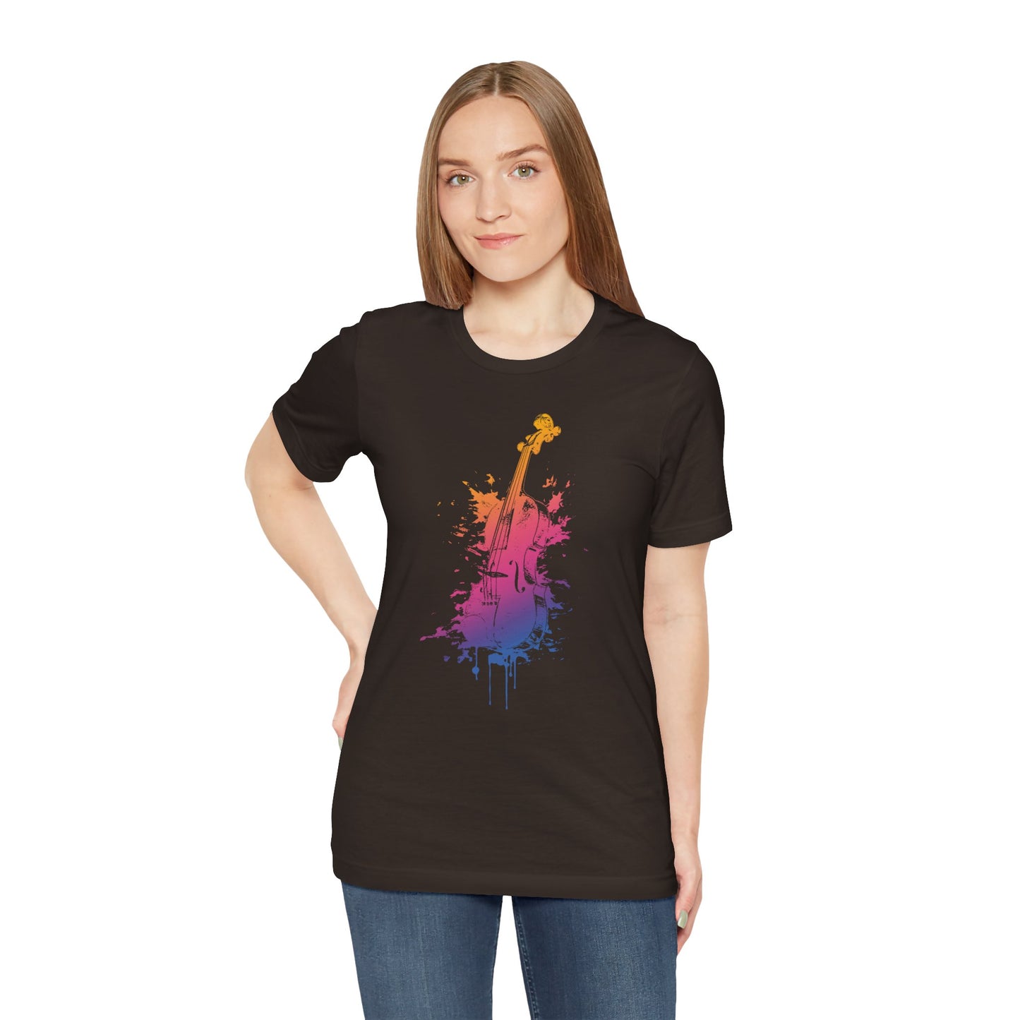 Colorful Violin Splash T-Shirt — Watercolor Musician Tee for Violinists & Music Lovers