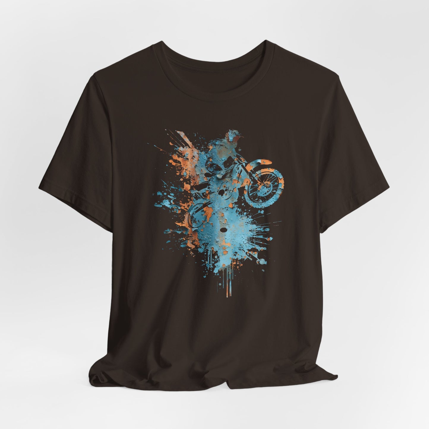 Motocross Splash Graphic Tee — Dirt Bike Rider Art T-Shirt