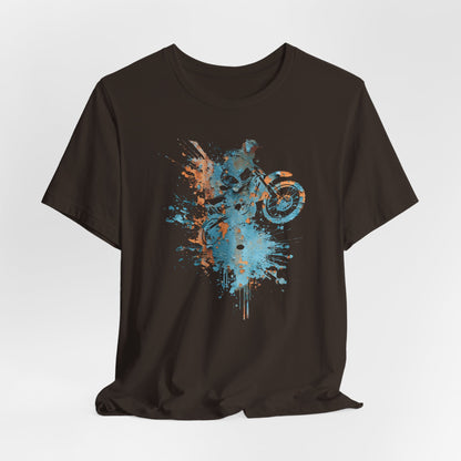 Motocross Splash Graphic Tee — Dirt Bike Rider Art T-Shirt