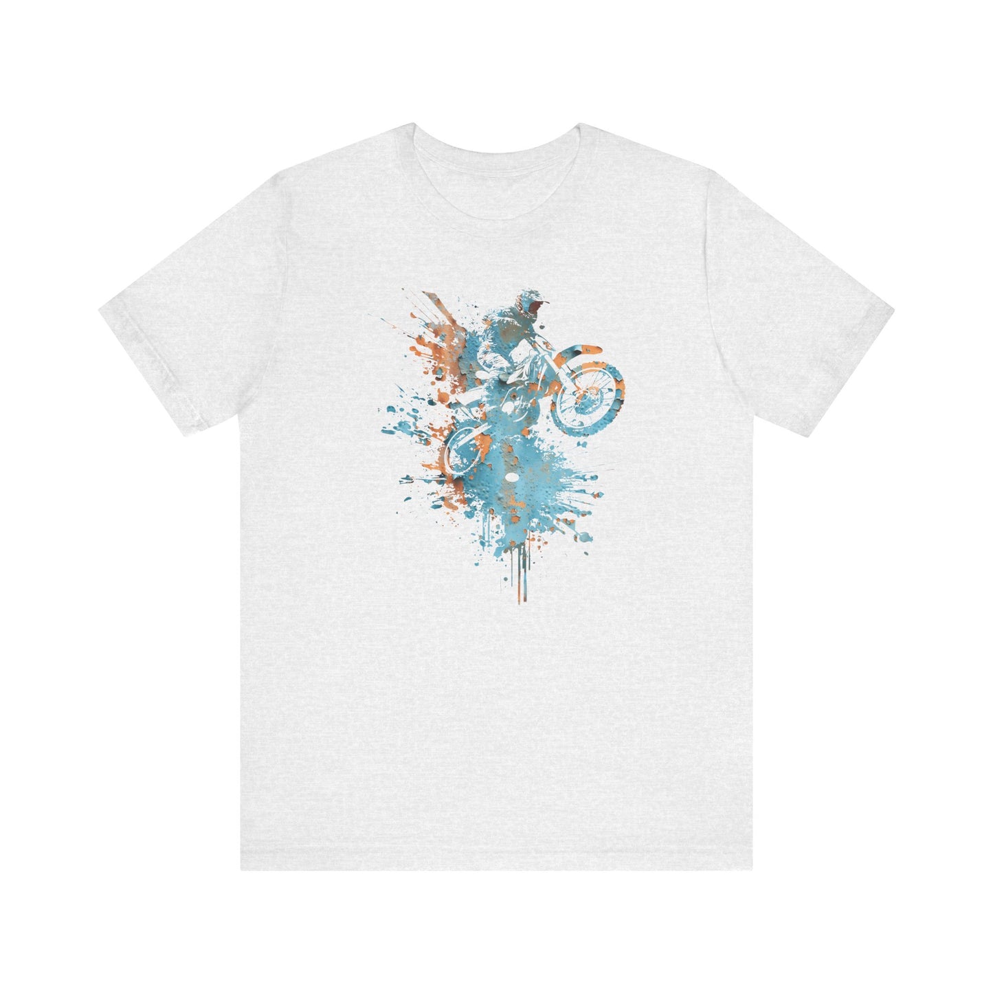 Motocross Splash Graphic Tee — Dirt Bike Rider Art T-Shirt