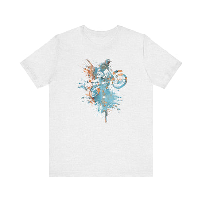 Motocross Splash Graphic Tee — Dirt Bike Rider Art T-Shirt