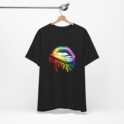 Rainbow Drip Lips T-Shirt — Pride Graphic Tee