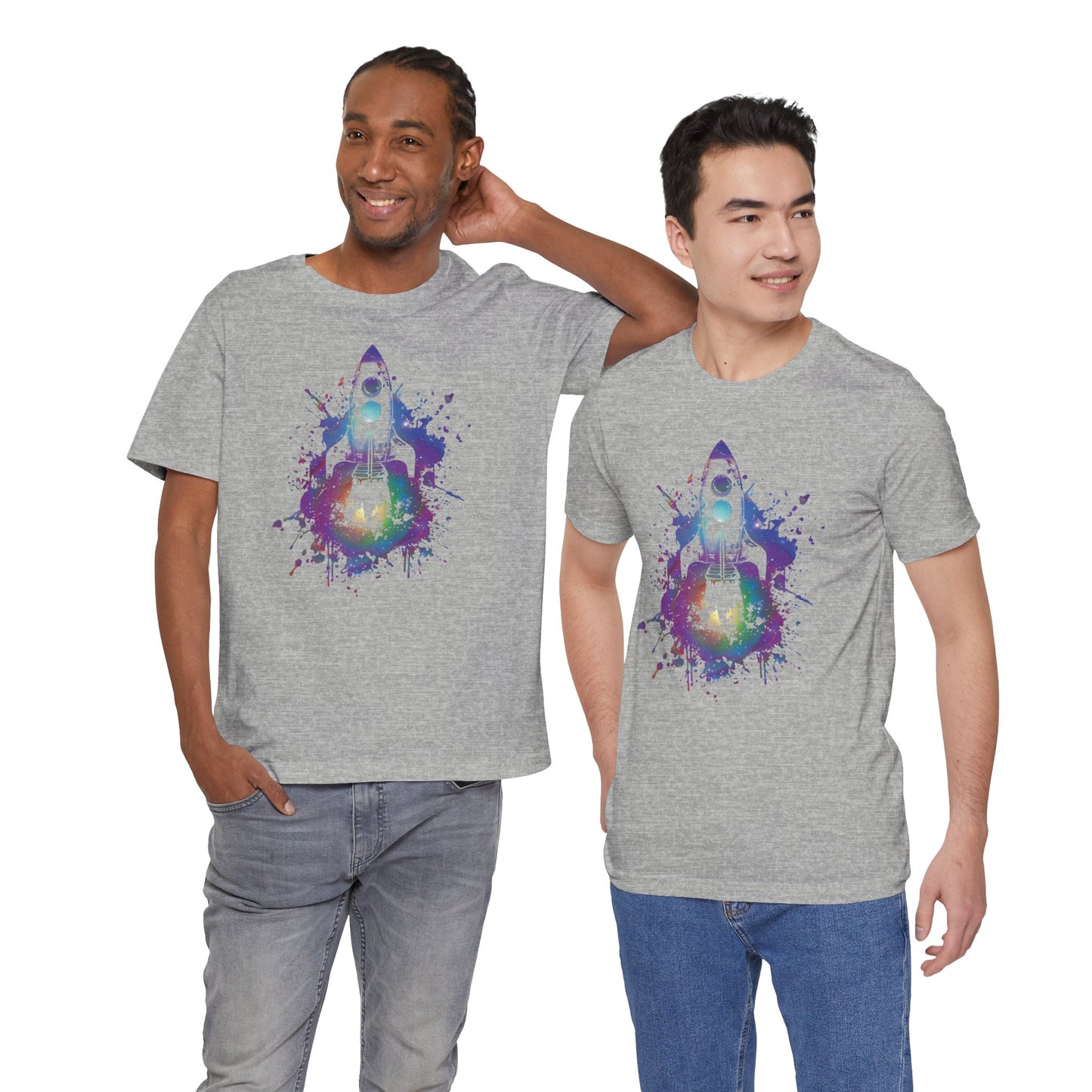 Rocket Ship T-Shirt — Colorful Space Launch Graphic Tee