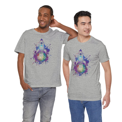 Rocket Ship T-Shirt — Colorful Space Launch Graphic Tee