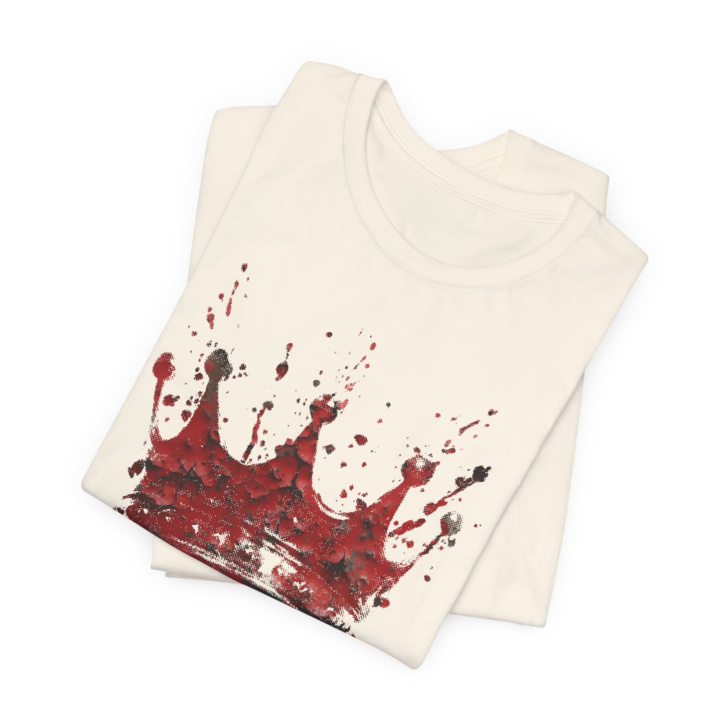 Weathered Kingdom T-Shirt — Watercolor Drip King Crown Graphic Tee