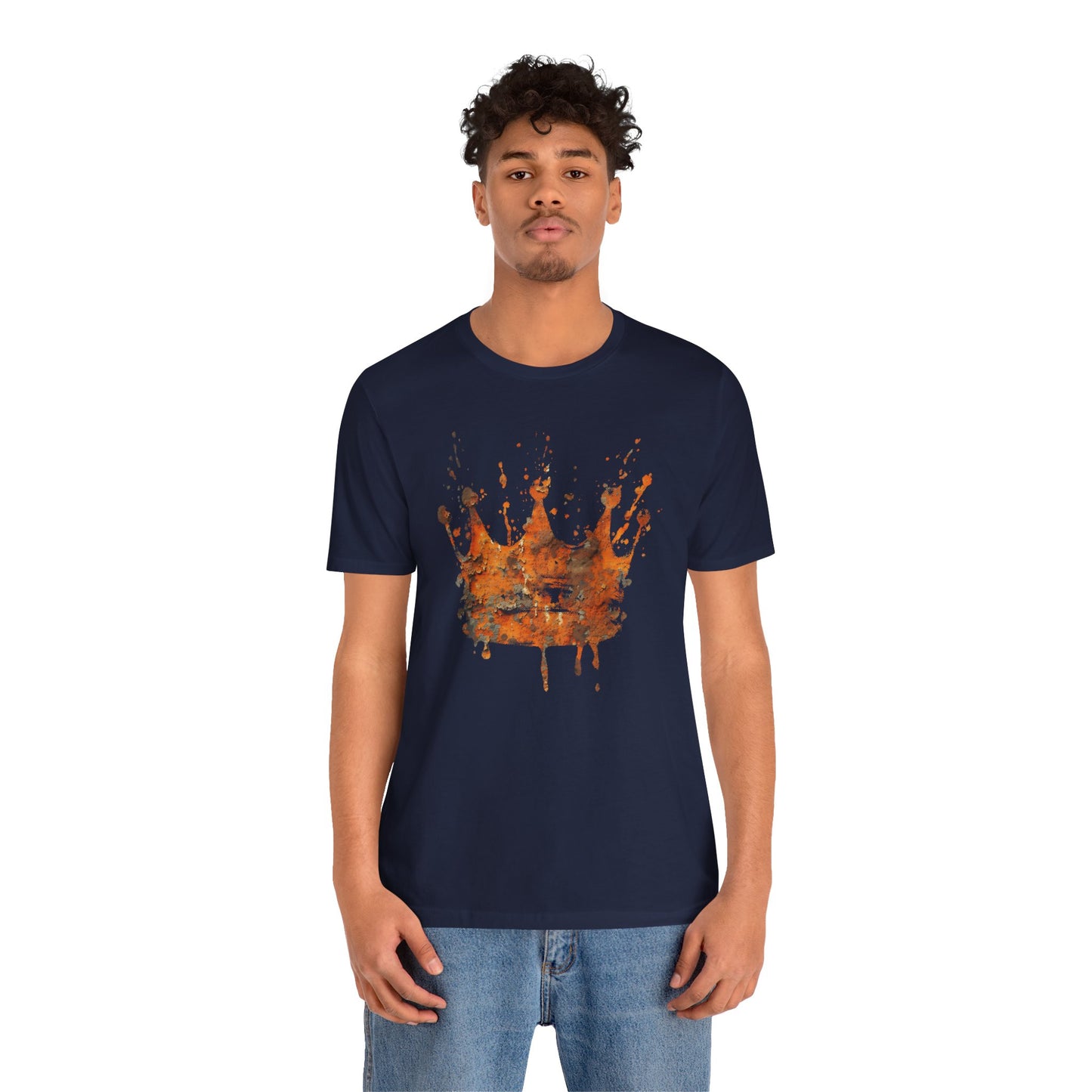 Weathered Kingdom T-Shirt — Watercolor Drip King Crown Graphic Tee