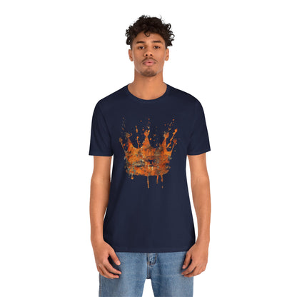 Weathered Kingdom T-Shirt — Watercolor Drip King Crown Graphic Tee