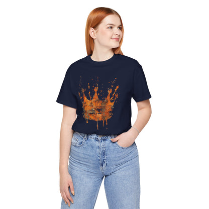 Weathered Kingdom T-Shirt — Watercolor Drip King Crown Graphic Tee