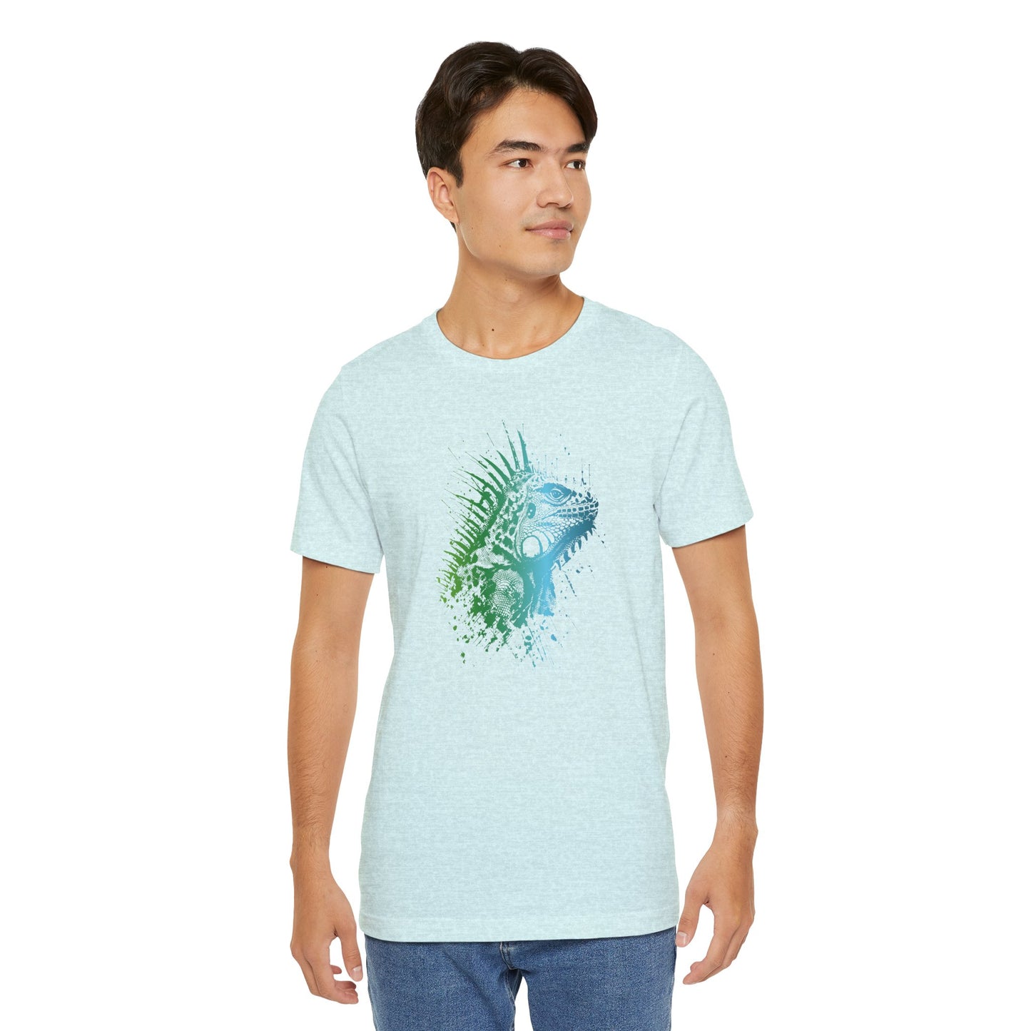 Iguana Splash T‑Shirt — Watercolor Reptile Graphic Tee