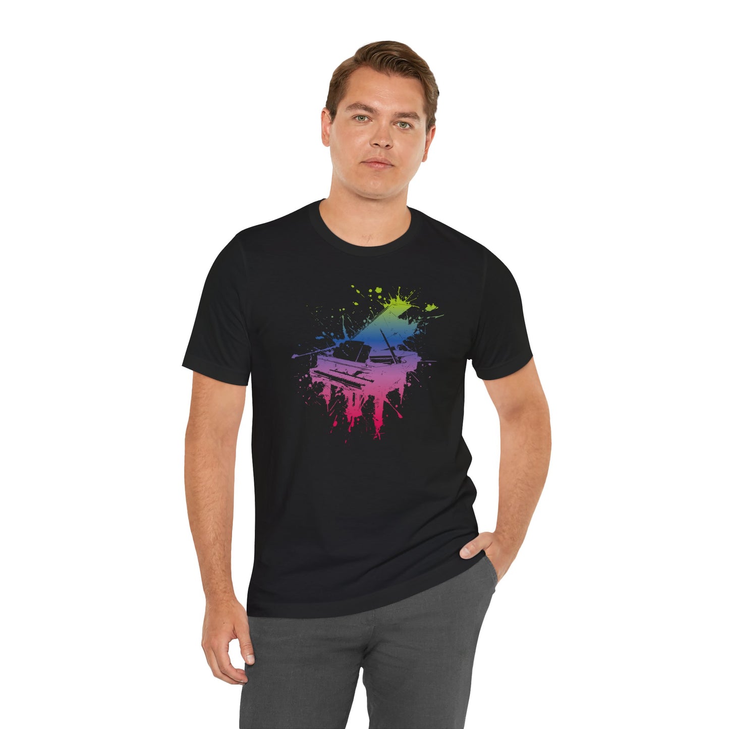 Play me to the Moon T‑Shirt — Colorful Music Lover Tee
