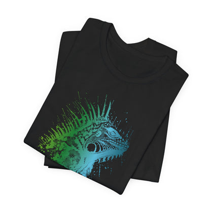 Iguana Splash T‑Shirt — Watercolor Reptile Graphic Tee