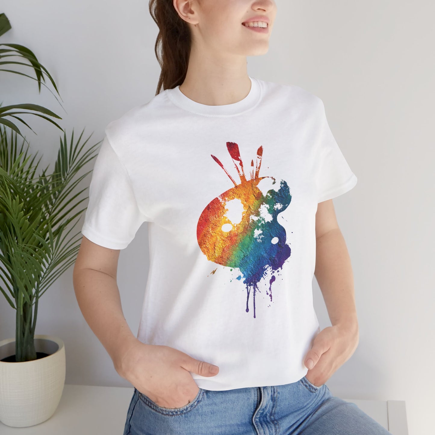Watercolor Paint Palette T-Shirt — Rainbow Artist Tee