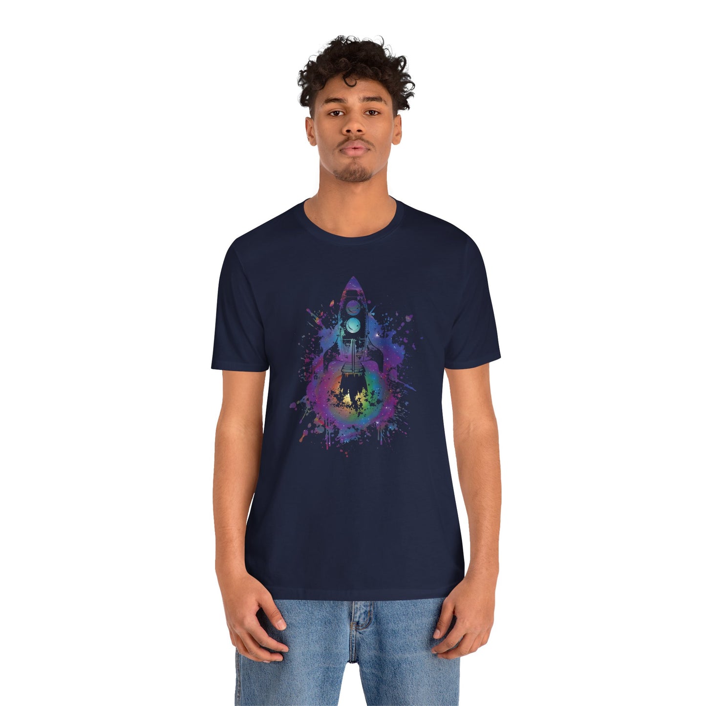Rocket Ship T-Shirt — Colorful Space Launch Graphic Tee