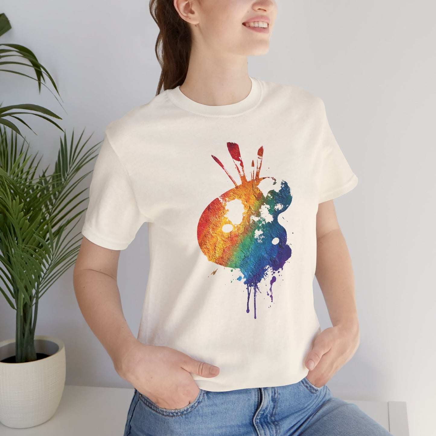 Watercolor Paint Palette T-Shirt — Rainbow Artist Tee