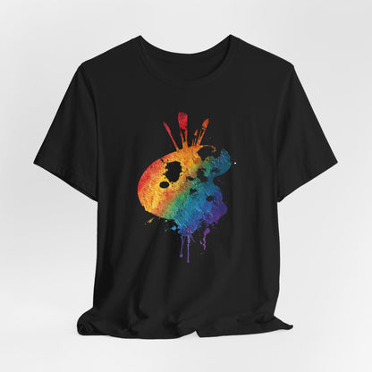 Watercolor Paint Palette T-Shirt — Rainbow Artist Tee