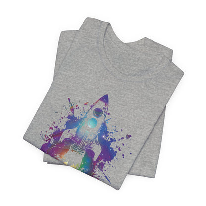 Rocket Ship T-Shirt — Colorful Space Launch Graphic Tee