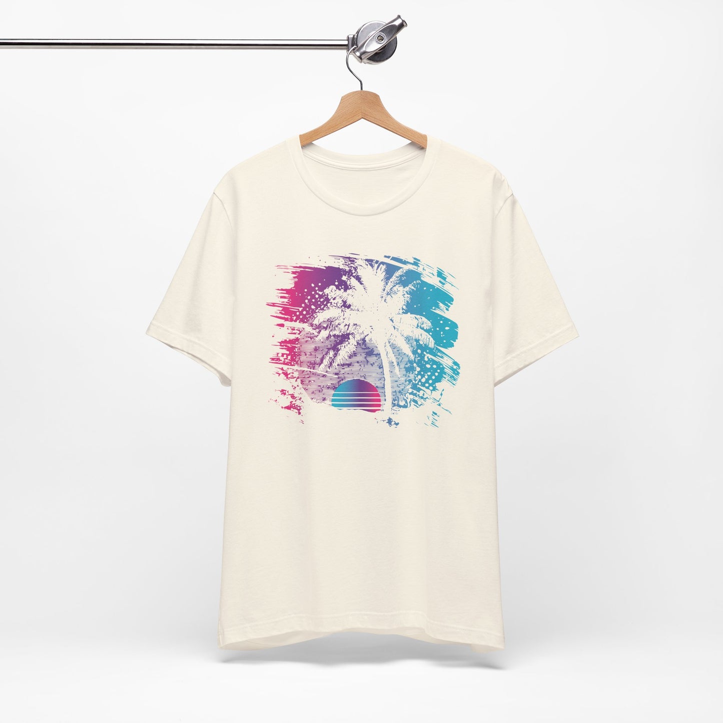 Retro Palm Sunset Tee — Vintage Beach Palm Tree T-Shirt