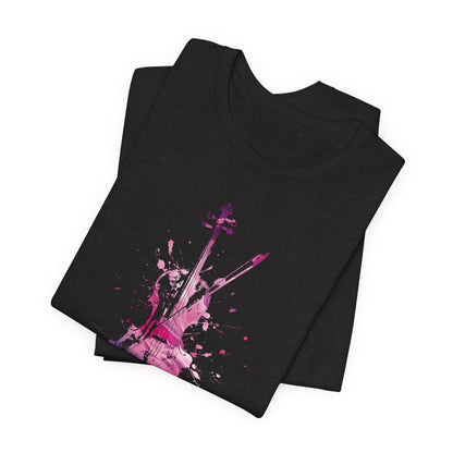 T-Shirt — Pink Watercolor Violin/Cello Graphic Tee