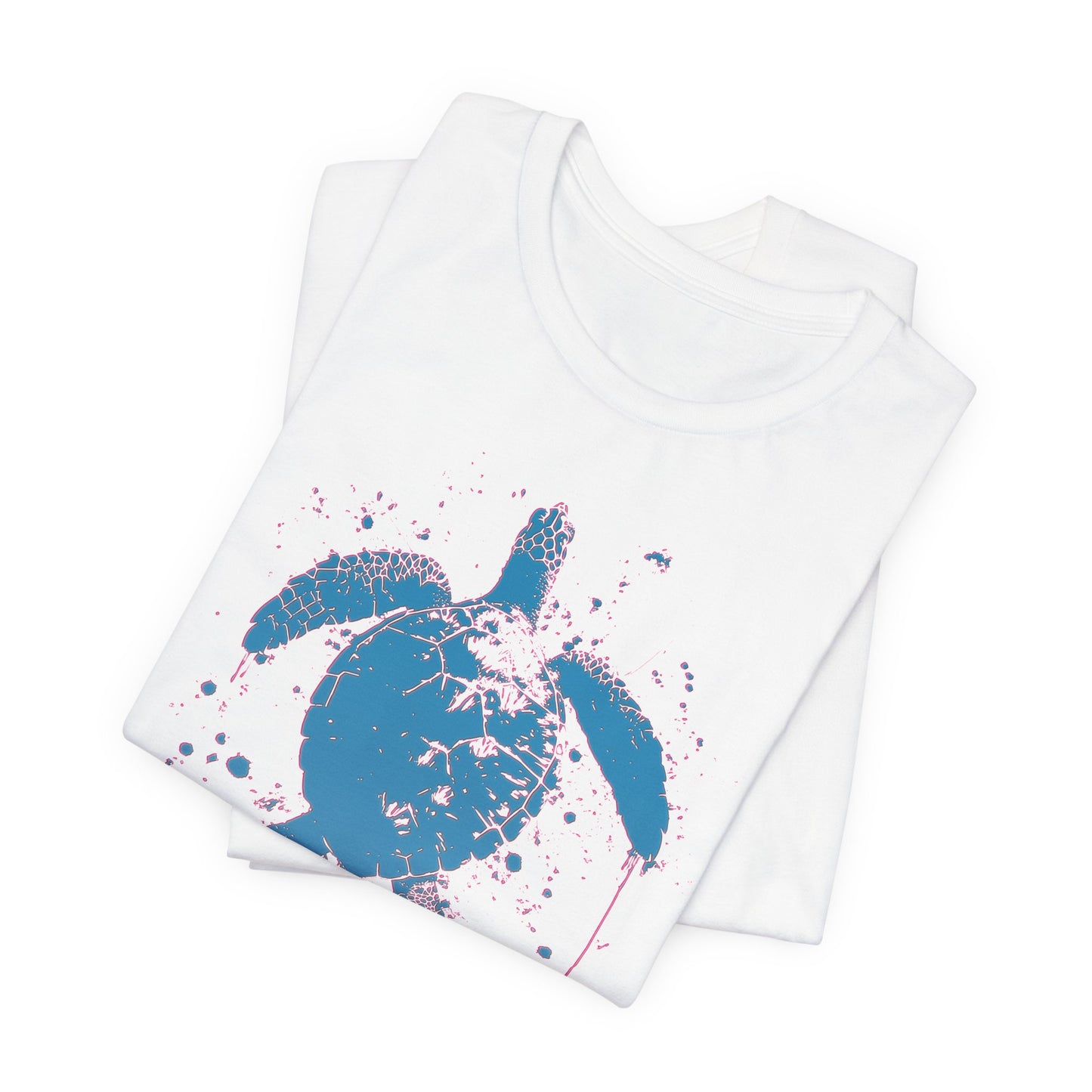 Blue Neon Sea Turtle T-Shirt — Ocean Beach Beachwear Tee