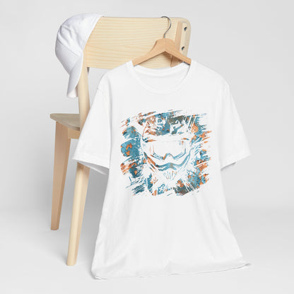 Motorcross Helmet T-Shirt — Distressed Brushstroke Animal Graphic Tee