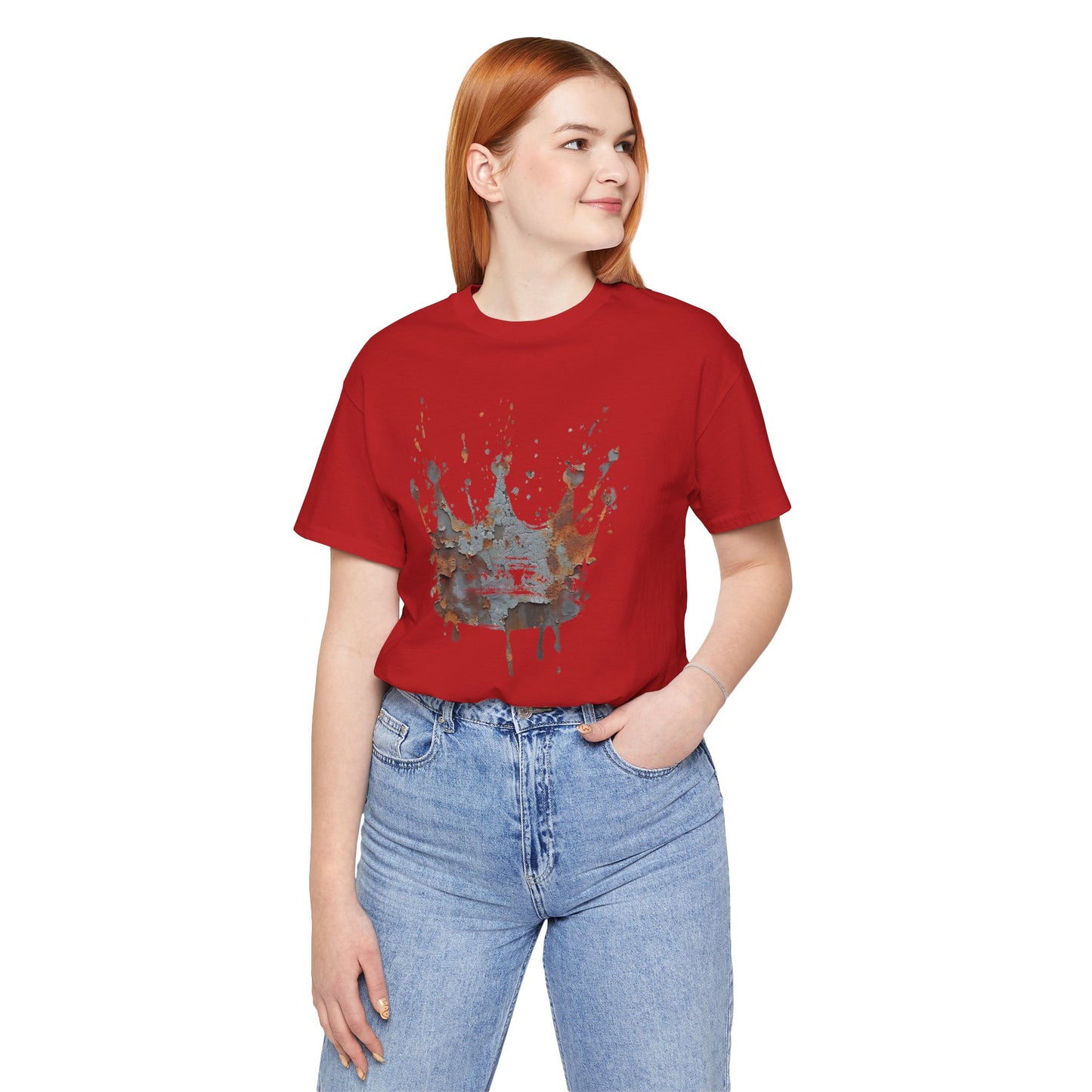 Weathered Kingdom T-Shirt — Watercolor Drip King Crown Graphic Tee