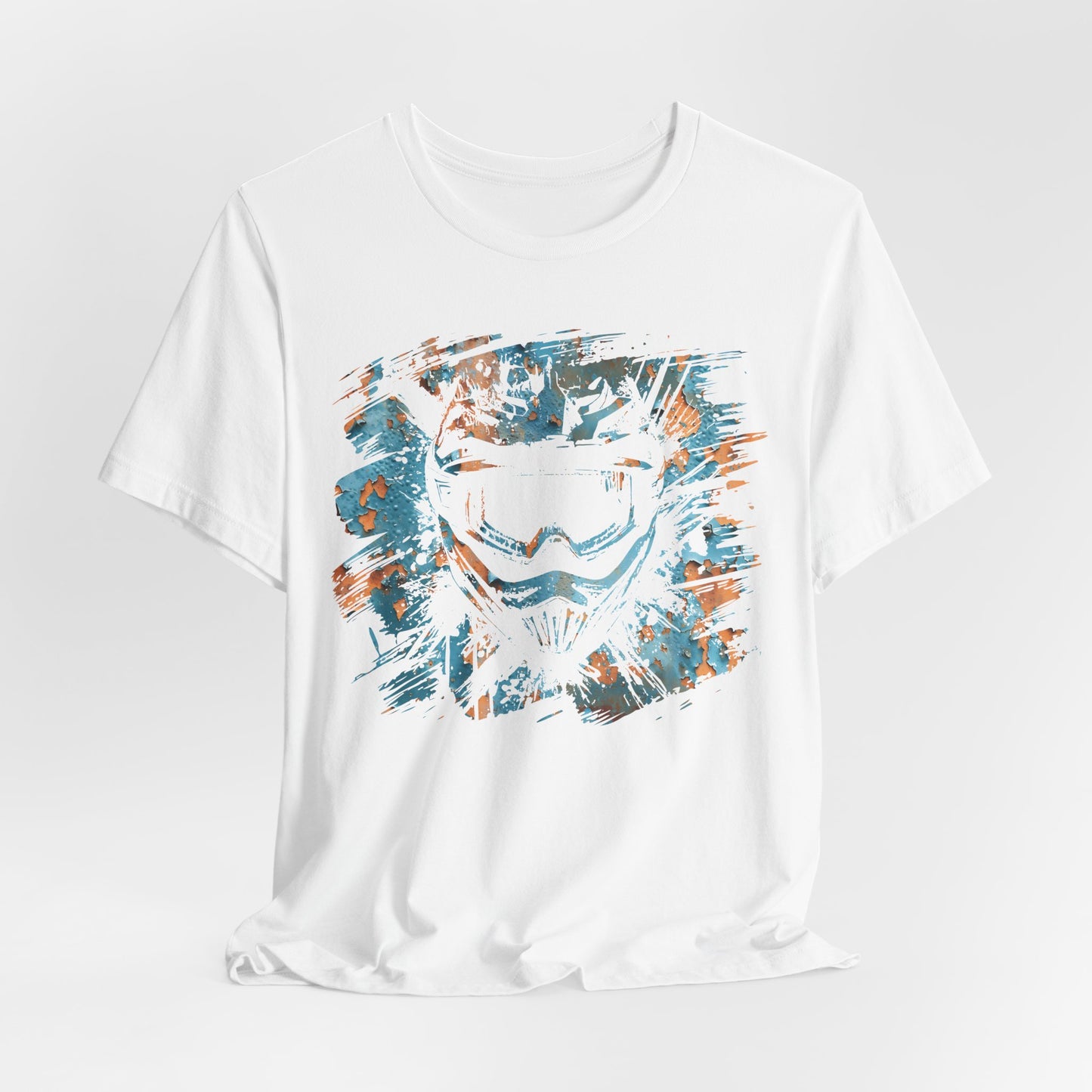 Motorcross Helmet T-Shirt — Distressed Brushstroke Animal Graphic Tee