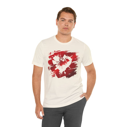 Broken Heart Brushstroke Tee — Distressed Red Heart Graphic Shirt