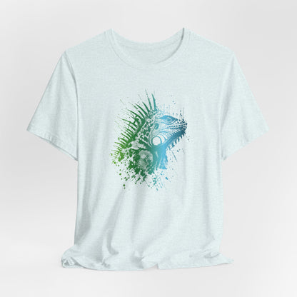 Iguana Splash T‑Shirt — Watercolor Reptile Graphic Tee