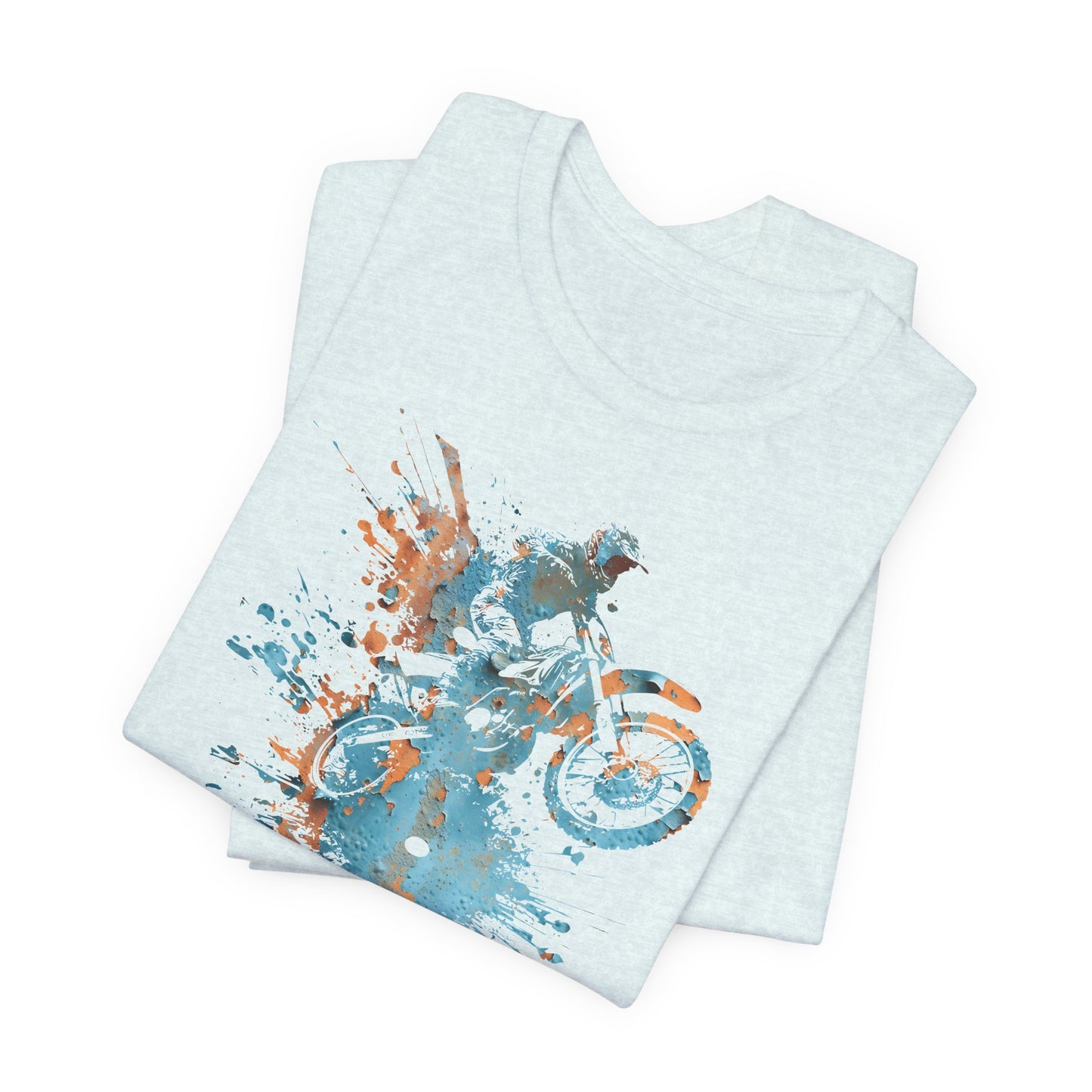 Motocross Splash Graphic Tee — Dirt Bike Rider Art T-Shirt
