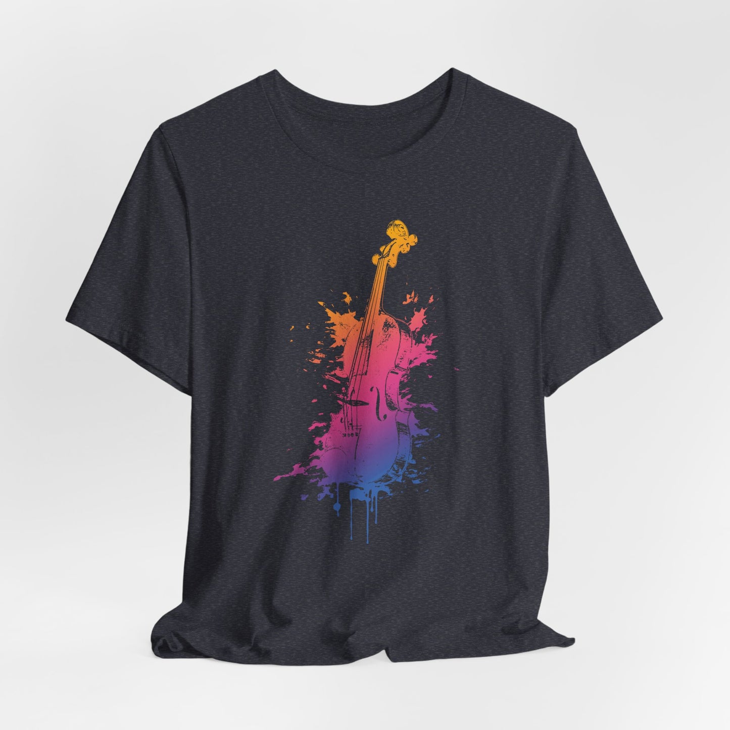 Colorful Violin Splash T-Shirt — Watercolor Musician Tee for Violinists & Music Lovers