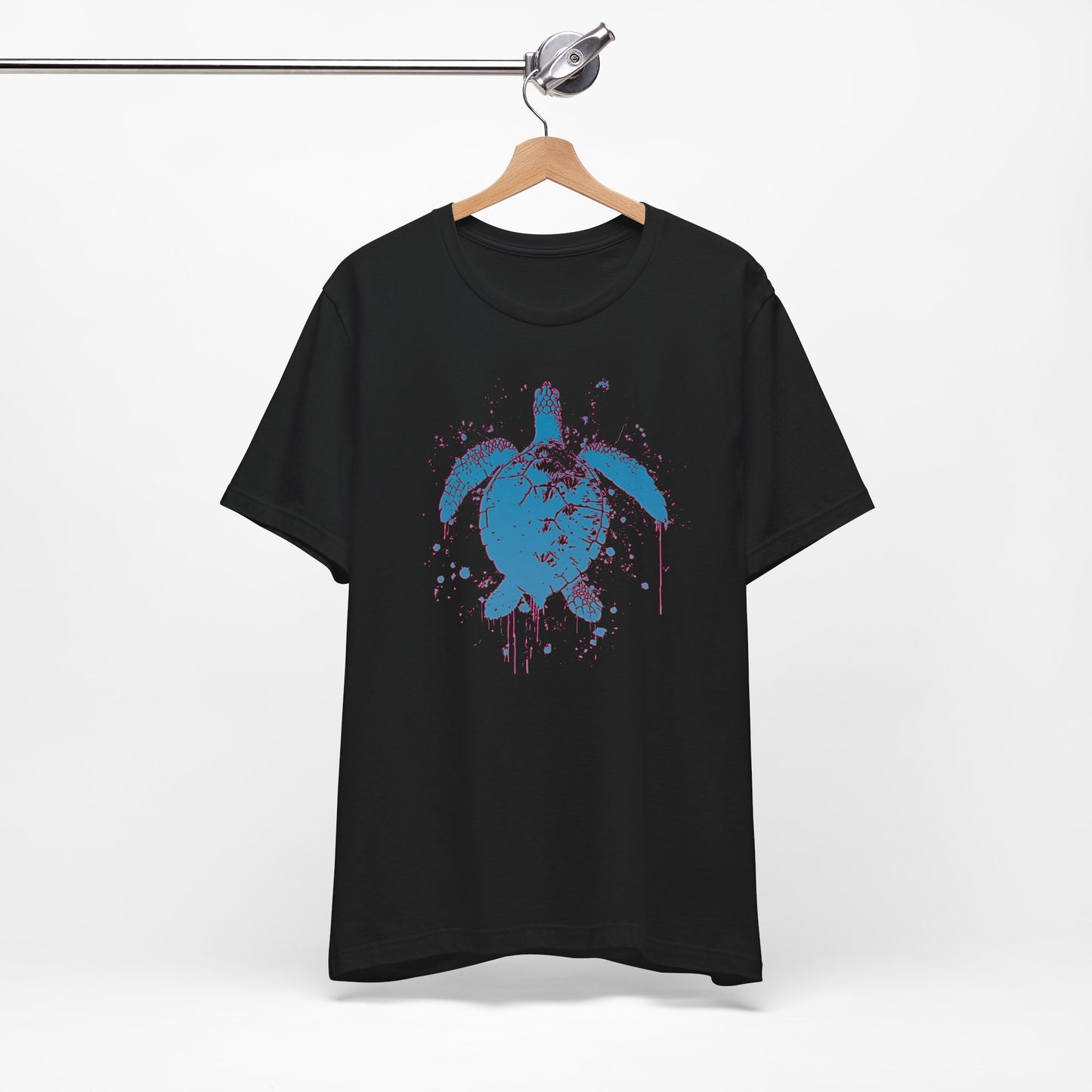 Blue Neon Sea Turtle T-Shirt — Ocean Beach Beachwear Tee