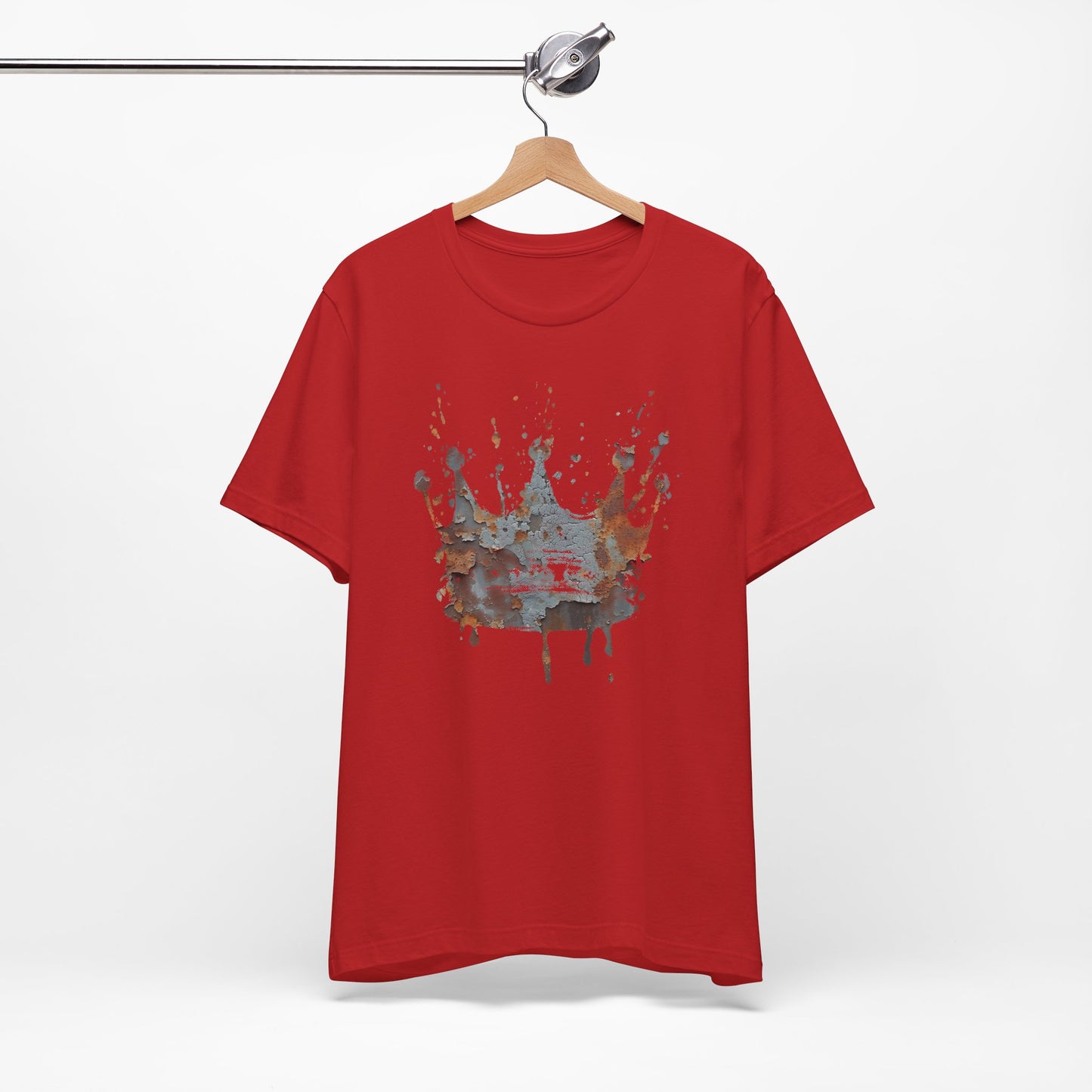 Weathered Kingdom T-Shirt — Watercolor Drip King Crown Graphic Tee
