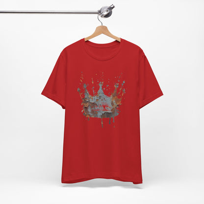 Weathered Kingdom T-Shirt — Watercolor Drip King Crown Graphic Tee
