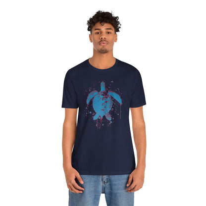 Blue Neon Sea Turtle T-Shirt — Ocean Beach Beachwear Tee
