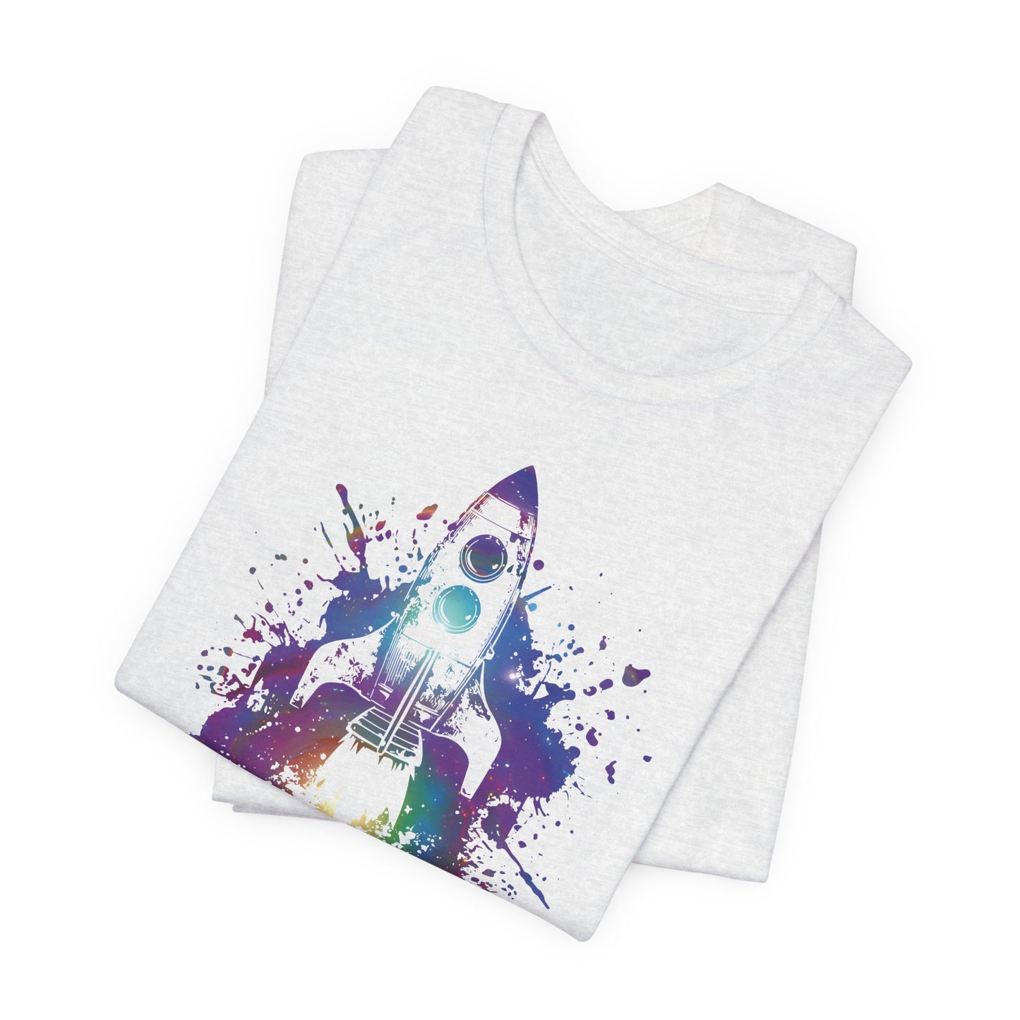 Rocket Ship T-Shirt — Colorful Space Launch Graphic Tee