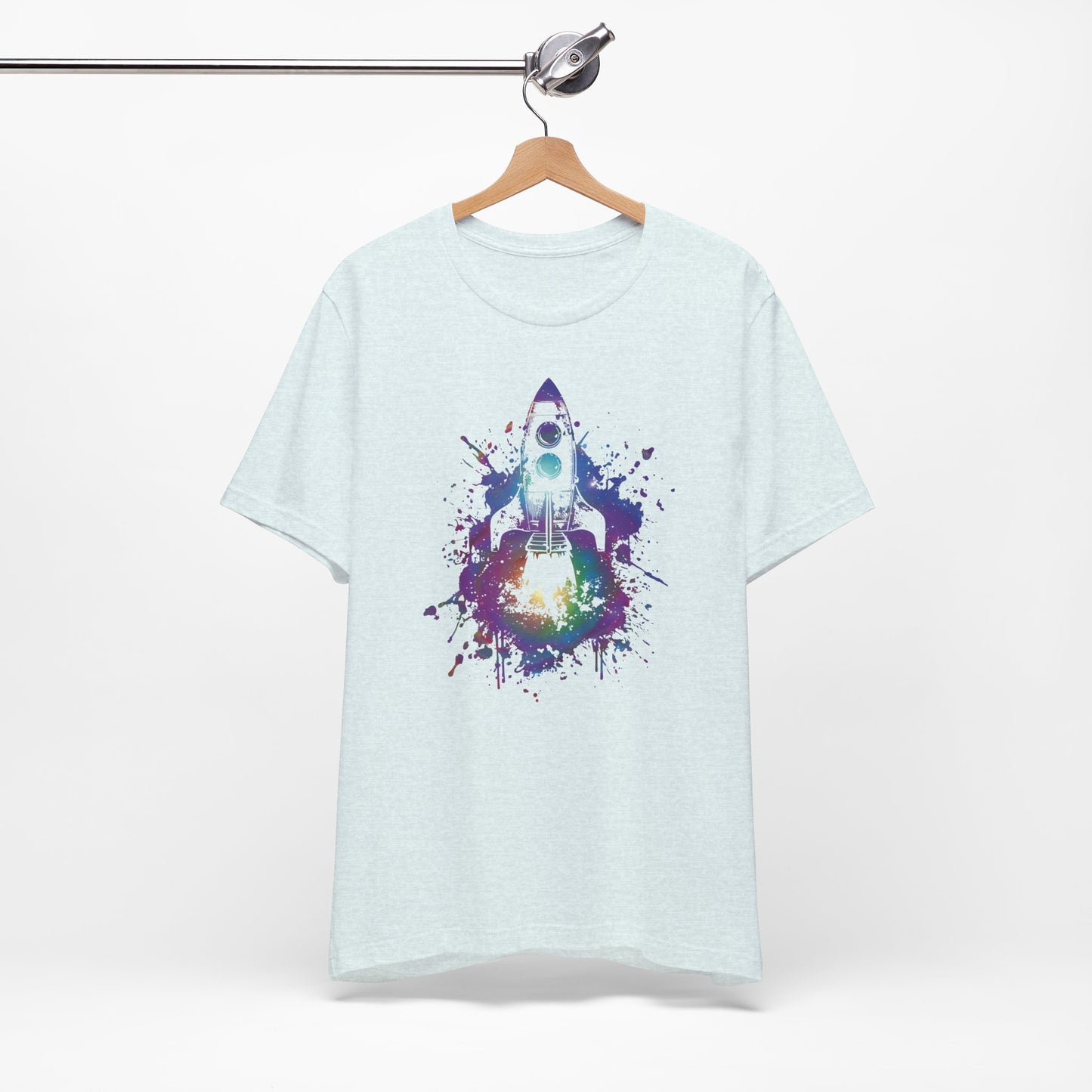 Rocket Ship T-Shirt — Colorful Space Launch Graphic Tee