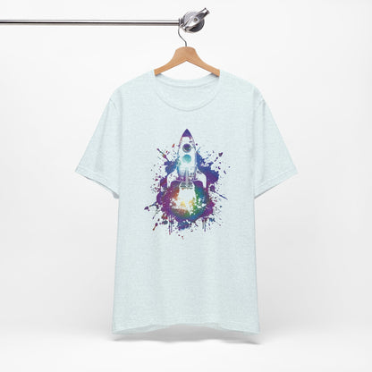 Rocket Ship T-Shirt — Colorful Space Launch Graphic Tee