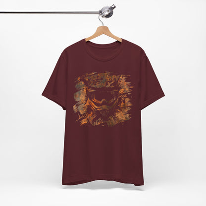 Motorcross Helmet T-Shirt — Distressed Brushstroke Animal Graphic Tee