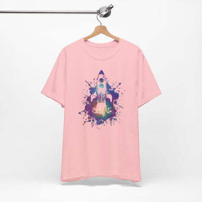 Rocket Ship T-Shirt — Colorful Space Launch Graphic Tee