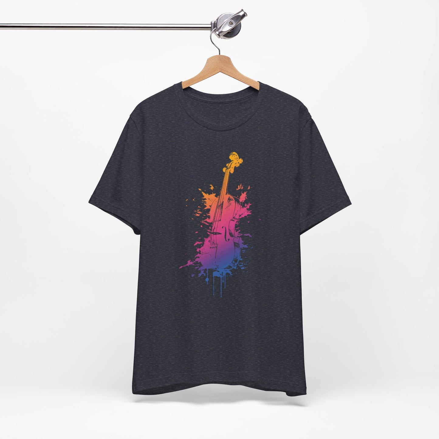 Colorful Violin Splash T-Shirt — Watercolor Musician Tee for Violinists & Music Lovers