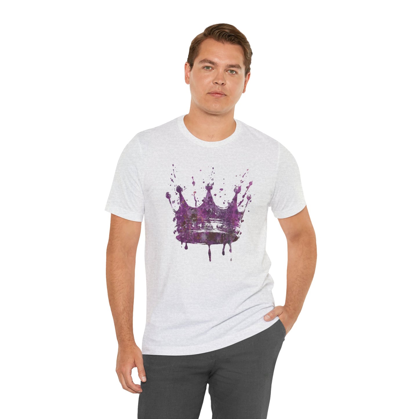 Weathered Kingdom T-Shirt — Watercolor Drip King Crown Graphic Tee