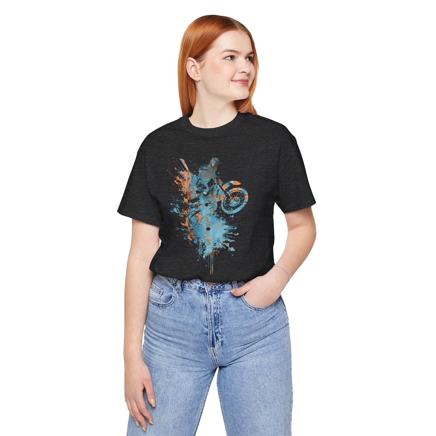 Motocross Splash Graphic Tee — Dirt Bike Rider Art T-Shirt