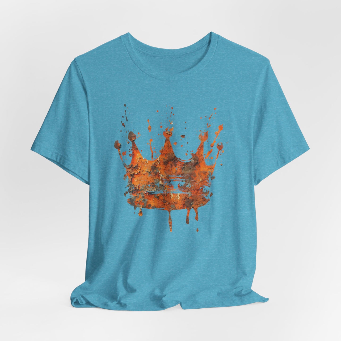 Weathered Kingdom T-Shirt — Watercolor Drip King Crown Graphic Tee