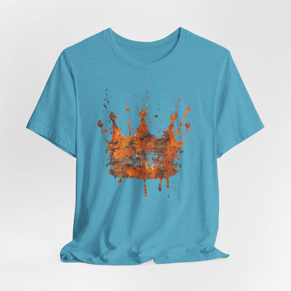 Weathered Kingdom T-Shirt — Watercolor Drip King Crown Graphic Tee